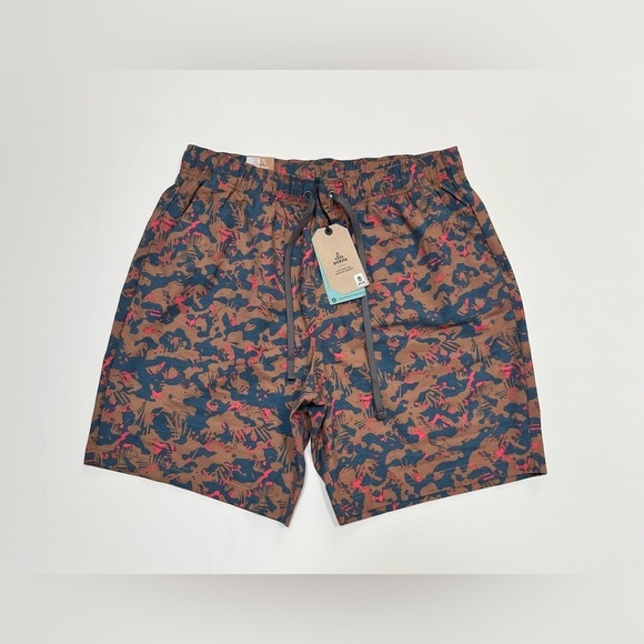PrAna Men's XL Pull On Metric E-Waist Board 8" Stretch Shorts Fresca Camo NWT - Picture 2 of 10